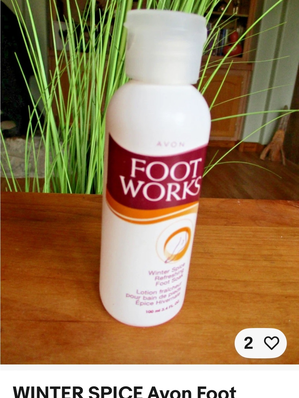 Avon Foot Works Winter Spice Foot Lotion - White & Maroon